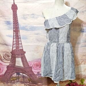 American Eagle Outfitters Blue and White Striped Dress Sz M